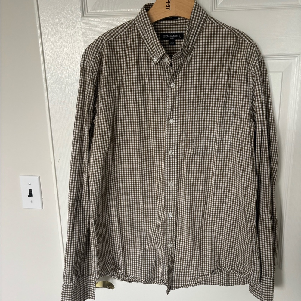 Jcrew Brown Checkered Men's Shirt- SLIM